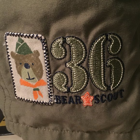 CARTER'S "Bear Scout" Snap-Bottom Overalls - Picture 5 of 12